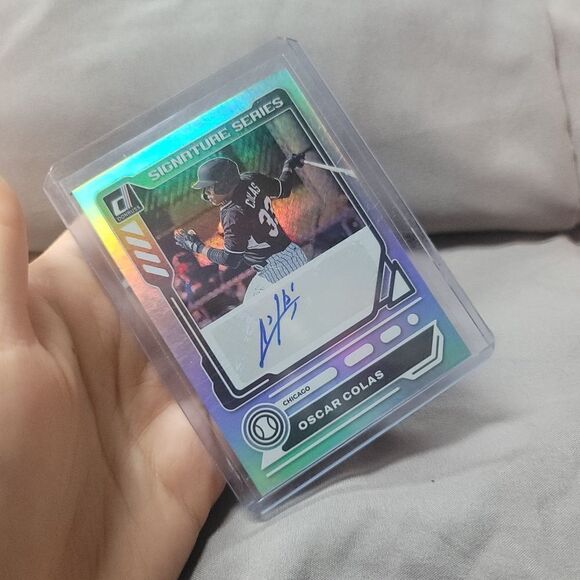Oscar Colas 2023 Panini Donruss series autographed holographic prizm card - Picture 13 of 13